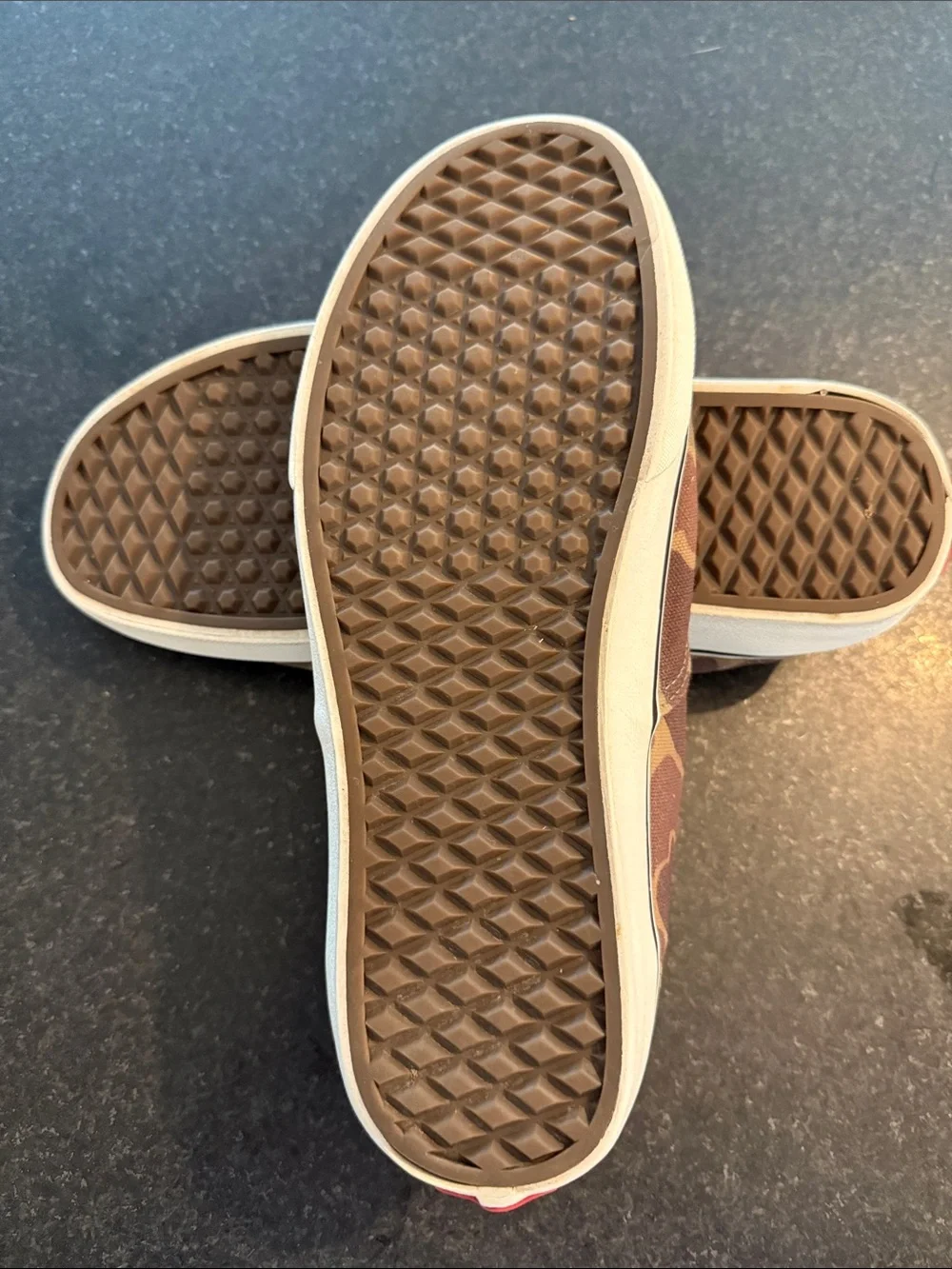 Vans  Brown Camo Canvas Authentic Sneakers